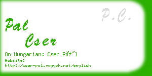 pal cser business card